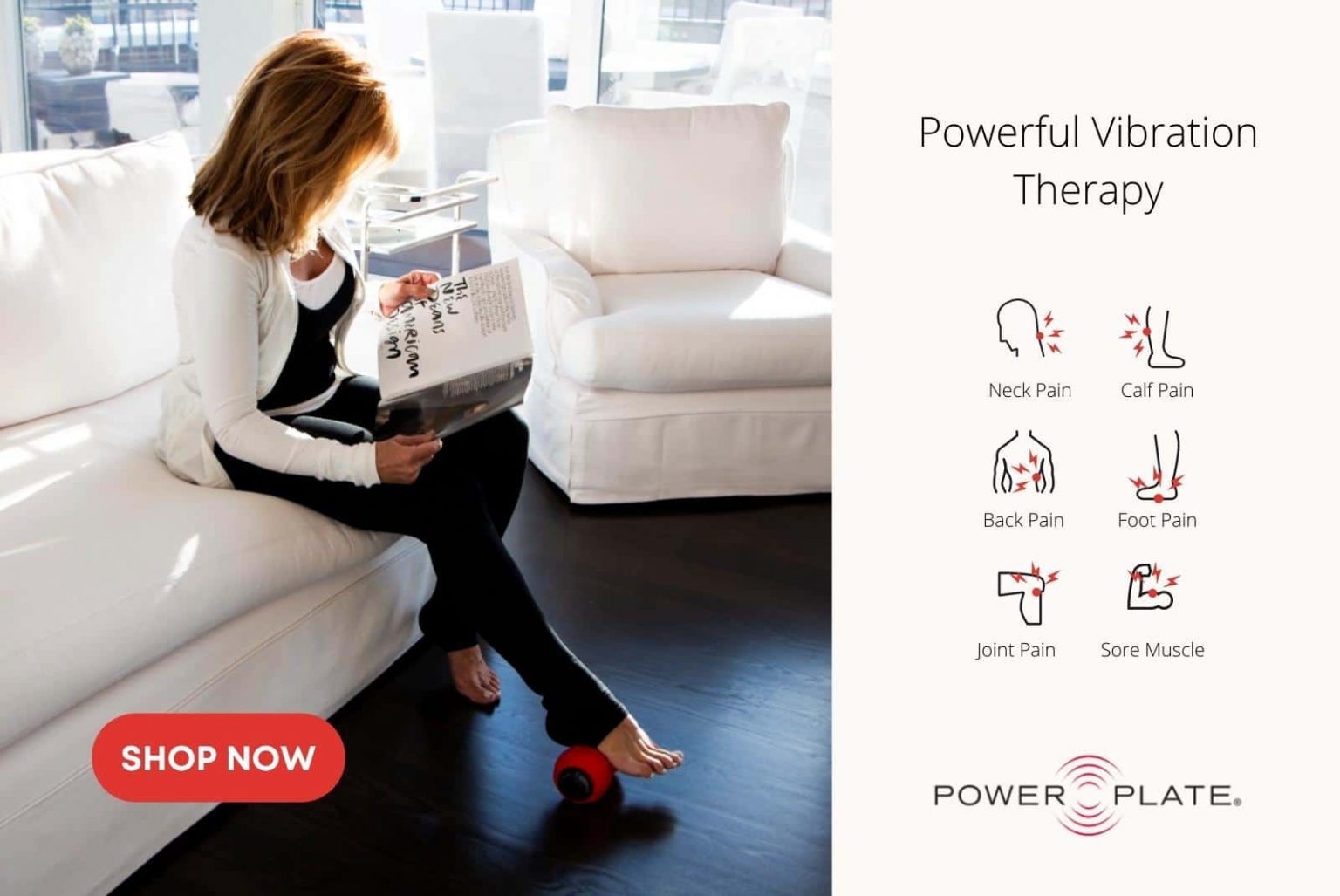 Power Plate Pulse - targeted vibration therapy for relief from pain and faster muscle recovery